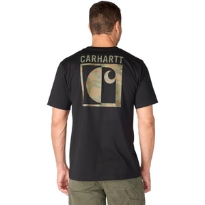 Carhartt Men’s Irvine Relaxed Block Camo T-Shirt(Black)