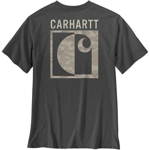 Carhartt Men’s Irvine Relaxed Block Camo T-Shirt(Carbon Heather)