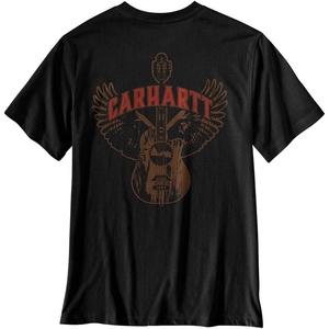 Carhartt Men’s Irvine Relaxed Guitar T-Shirt(Black)