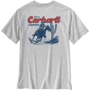 Carhartt Men’s Irvine Relaxed Horse T-Shirt(Heather Gray)