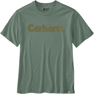 Carhartt Men’s Irvine Relaxed Logo T-Shirt(Green Slate)
