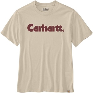 Carhartt Men’s Irvine Relaxed Logo T-Shirt(Oat Milk)