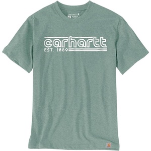 Carhartt Men’s Irvine Relaxed Logo T-Shirt(Patina Heather)