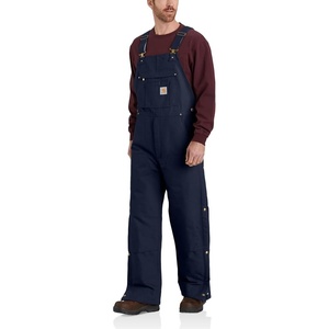 Carhartt Men’s Loose Fit Firm Duck Insulated Bib Overall(Dark Navy)
