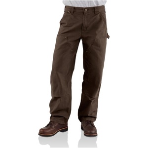 Carhartt Men’s Loose Straight Washed Duck Double-Front Dungaree(Dark Brown)
