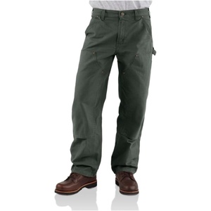Carhartt Men’s Loose Straight Washed Duck Double-Front Dungaree(Moss)