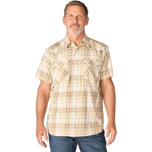 Carhartt Men’s Montana Bozeman Relaxed Ss Plaid Shirt(Eggshell)