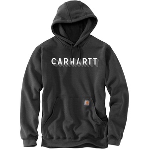 Carhartt Men’s Rain Defender Loose Fit Midweight Logo Graphic Sweatshirt(Carbon Heather)