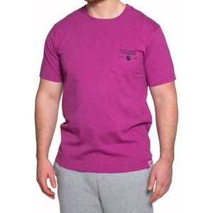 Carhartt Men’s Relaxed Fit Heavyweight Short-Sleeve Pocket Logo Graphic T-Shirt(Magenta Agate Heather)