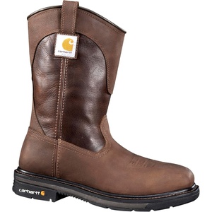 Carhartt Men’s Rugged Flex Square toe 11” Steel Toe Wellington(Brown/Dark Brown)