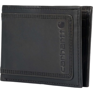 Carhartt Men’s Rugged Leather Triple Stitch Wallets, Available in Multiple Styles, Brown (Trifold)(Black (Passcase))