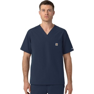 Carhartt Rugged Flex FLD Men’s Ripstop V-Neck Scrub Top(Navy)