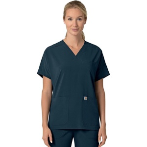 Carhartt Scrubs C13110 Women’s Force® Cross-Flex Modern Fit Oversized V(Navy)