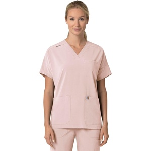 Carhartt Scrubs C13110 Women’s Force® Cross-Flex Modern Fit Oversized V(Soft Rose)