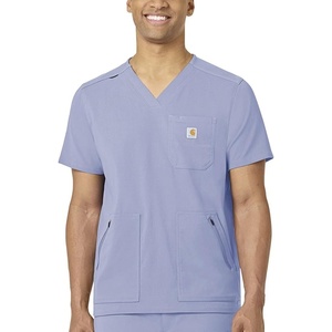 Carhartt Scrubs C15037 Men’s Rugged Flex® Modern Fit 5-Pocket V-Neck To(Ceil Blue)