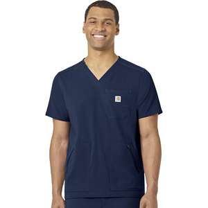 Carhartt Scrubs C15037 Men’s Rugged Flex® Modern Fit 5-Pocket V-Neck To(Navy)