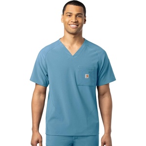 Carhartt Scrubs C16110 Men’s Force® Cross-Flex Modern Fit Chest Pocket(Azure Blue)