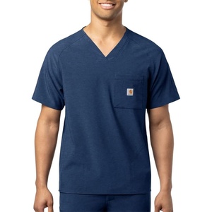 Carhartt Scrubs C16110 Men’s Force® Cross-Flex Modern Fit Chest Pocket(Navy Heather)