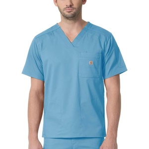 Carhartt Scrubs C16418 Men’s Rugged Flex® Modern Fit Ripstop Chest Pock(Azure Blue)