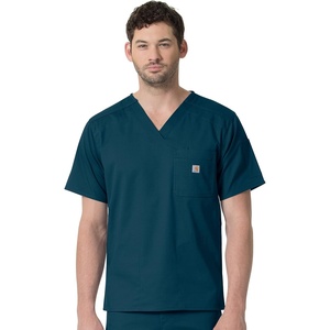 Carhartt Scrubs C16418 Men’s Rugged Flex® Modern Fit Ripstop Chest Pock(Caribbean Blue)