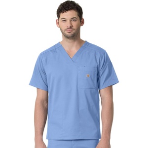 Carhartt Scrubs C16418 Men’s Rugged Flex® Modern Fit Ripstop Chest Pock(Ceil Blue)