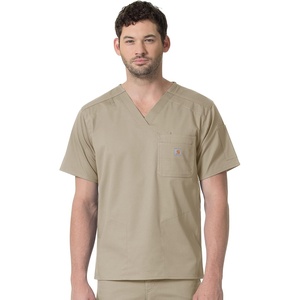 Carhartt Scrubs C16418 Men’s Rugged Flex® Modern Fit Ripstop Chest Pock(Khaki)