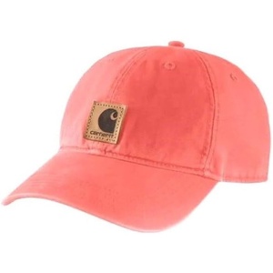 Carhartt mens Canvas Cap Closeout(Electric Coral)
