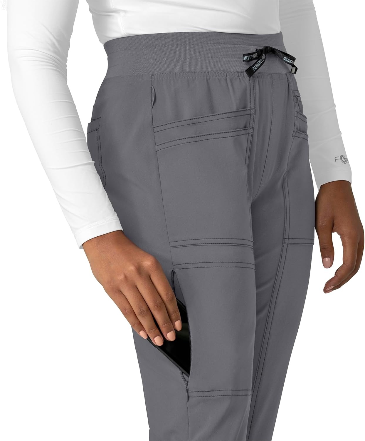 image:imageCarhartt CrossFlex Womens Slim Leg Scrub Pant Pewter M