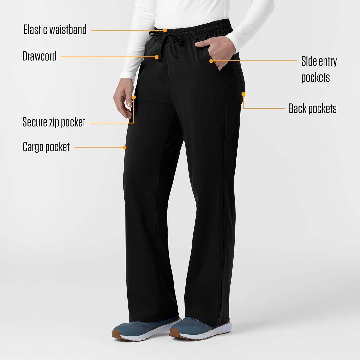 image:imageCarhartt Force CrossFlex Knit Womens Boot Cut Scrub PantBlack