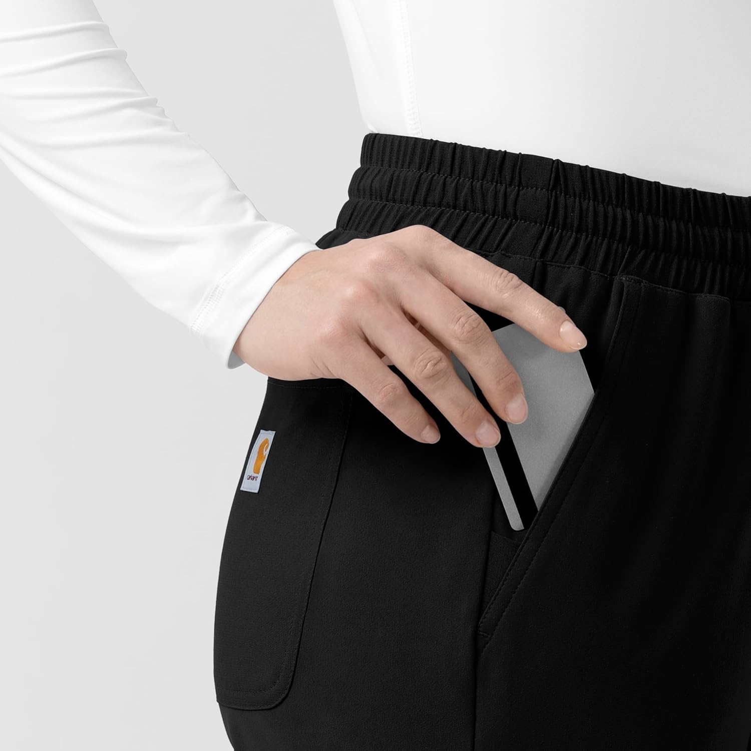 image:imageCarhartt Force CrossFlex Knit Womens Boot Cut Scrub PantBlack
