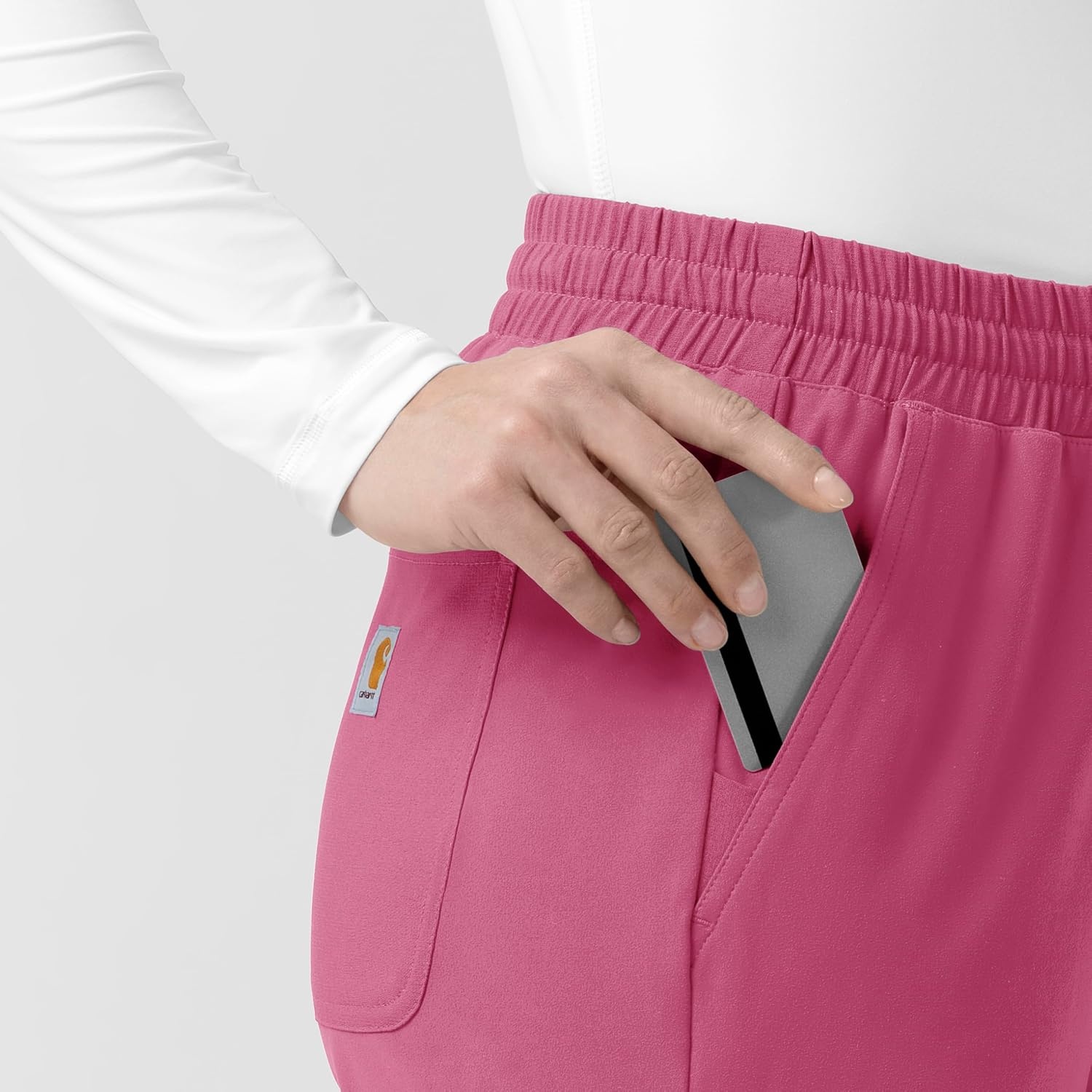 image:imageCarhartt Force CrossFlex Knit Womens Boot Cut Scrub PantElectric Fuschia