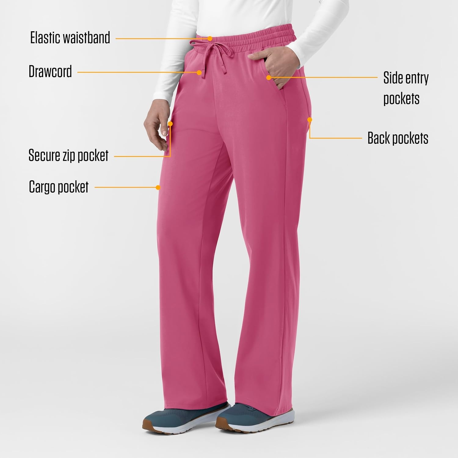 image:imageCarhartt Force CrossFlex Knit Womens Boot Cut Scrub PantElectric Fuschia