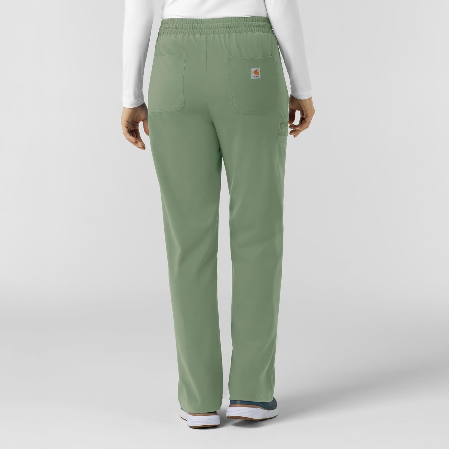 image:imageCarhartt Force CrossFlex Knit Womens Boot Cut Scrub PantGreen Slate