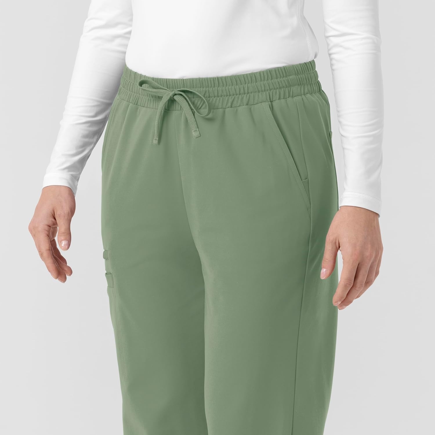 image:imageCarhartt Force CrossFlex Knit Womens Boot Cut Scrub PantGreen Slate