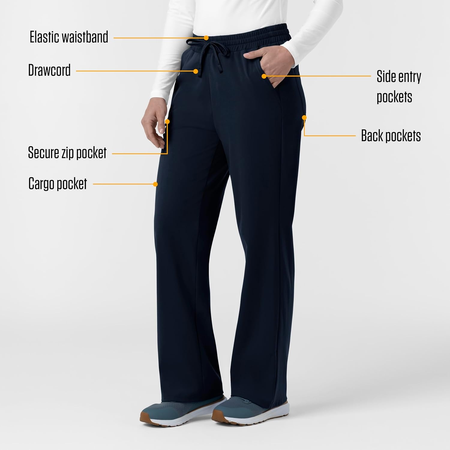 image:imageCarhartt Force CrossFlex Knit Womens Boot Cut Scrub PantNavy