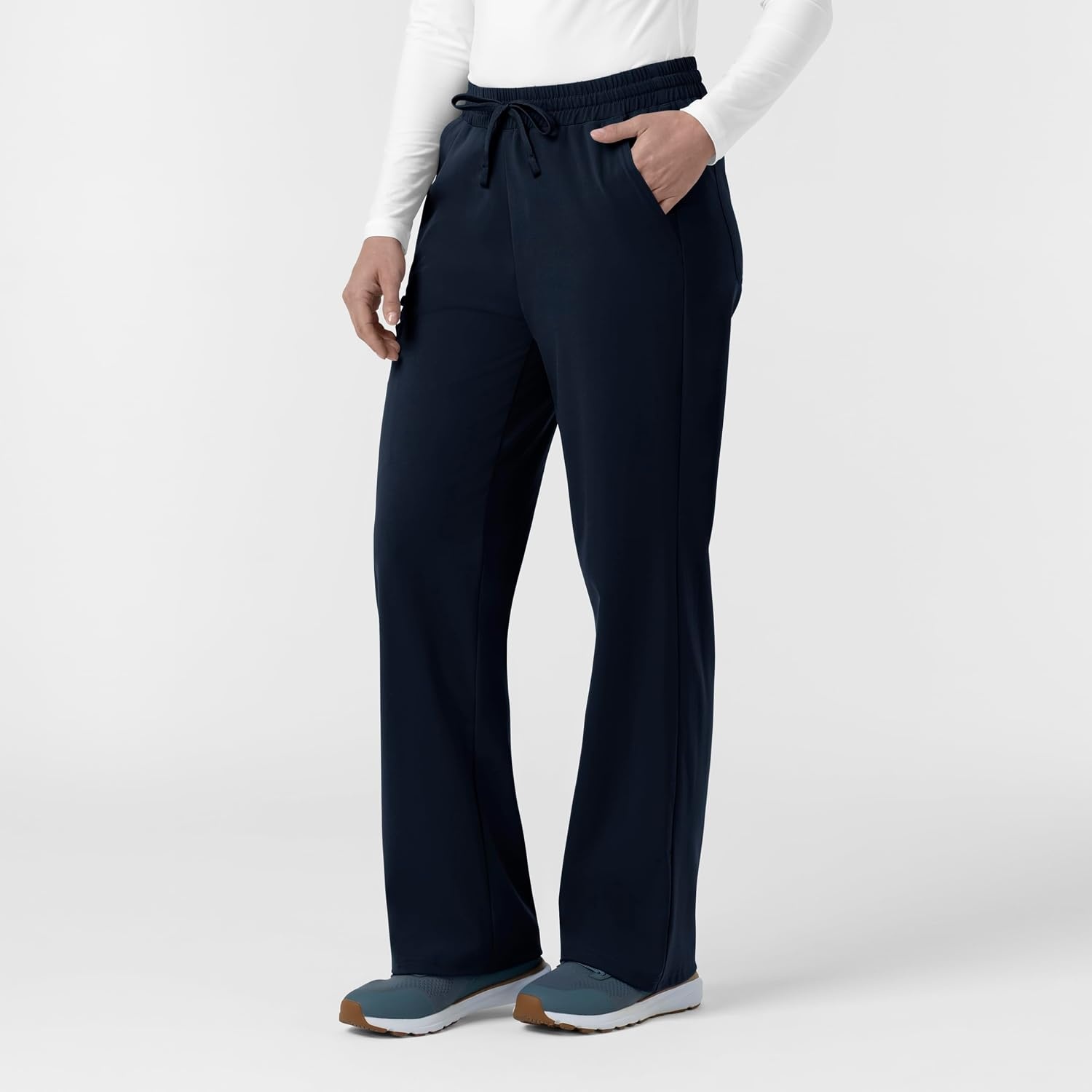 image:imageCarhartt Force CrossFlex Knit Womens Boot Cut Scrub PantNavy