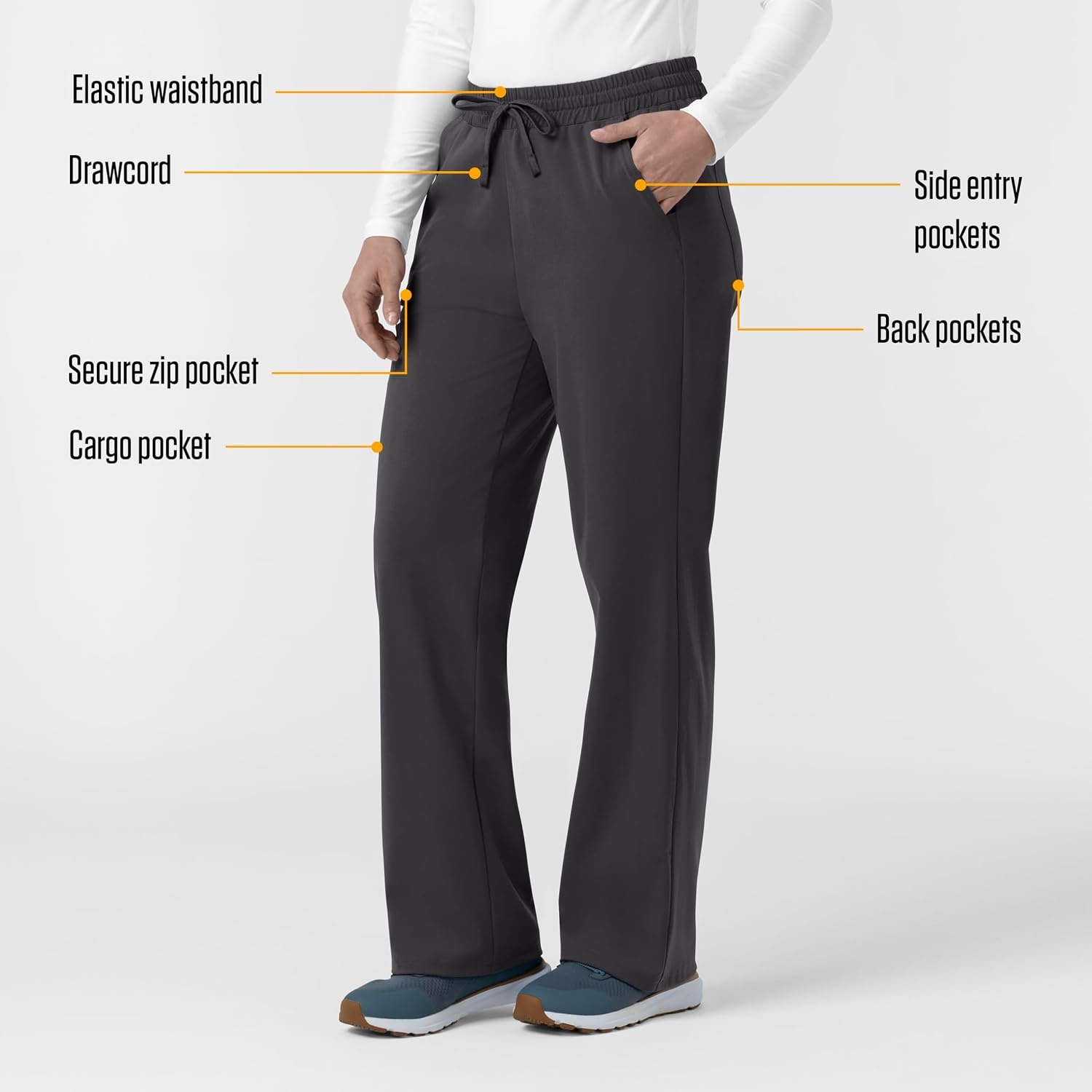 image:imageCarhartt Force CrossFlex Knit Womens Boot Cut Scrub PantPewter
