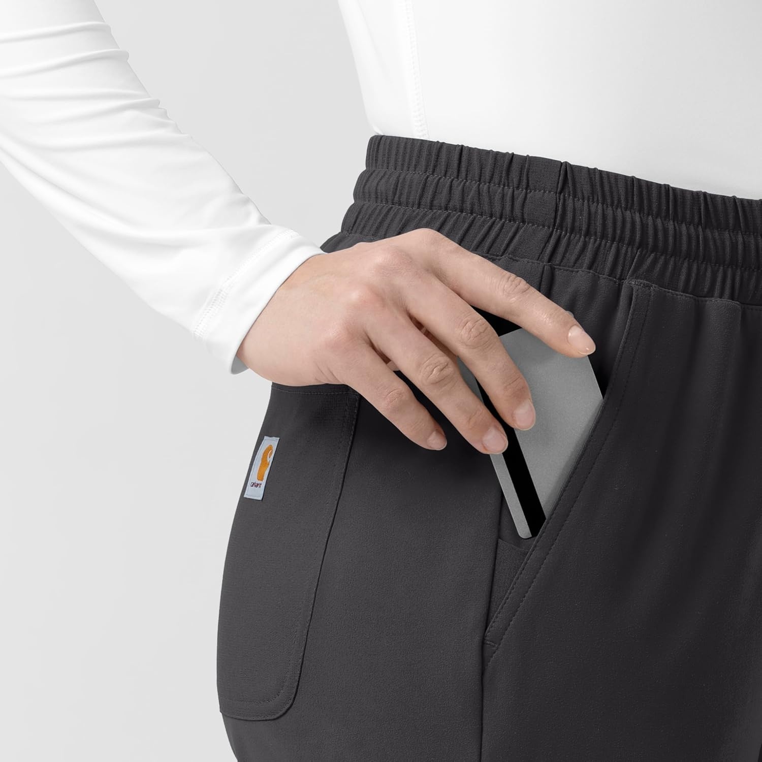 image:imageCarhartt Force CrossFlex Knit Womens Boot Cut Scrub PantPewter