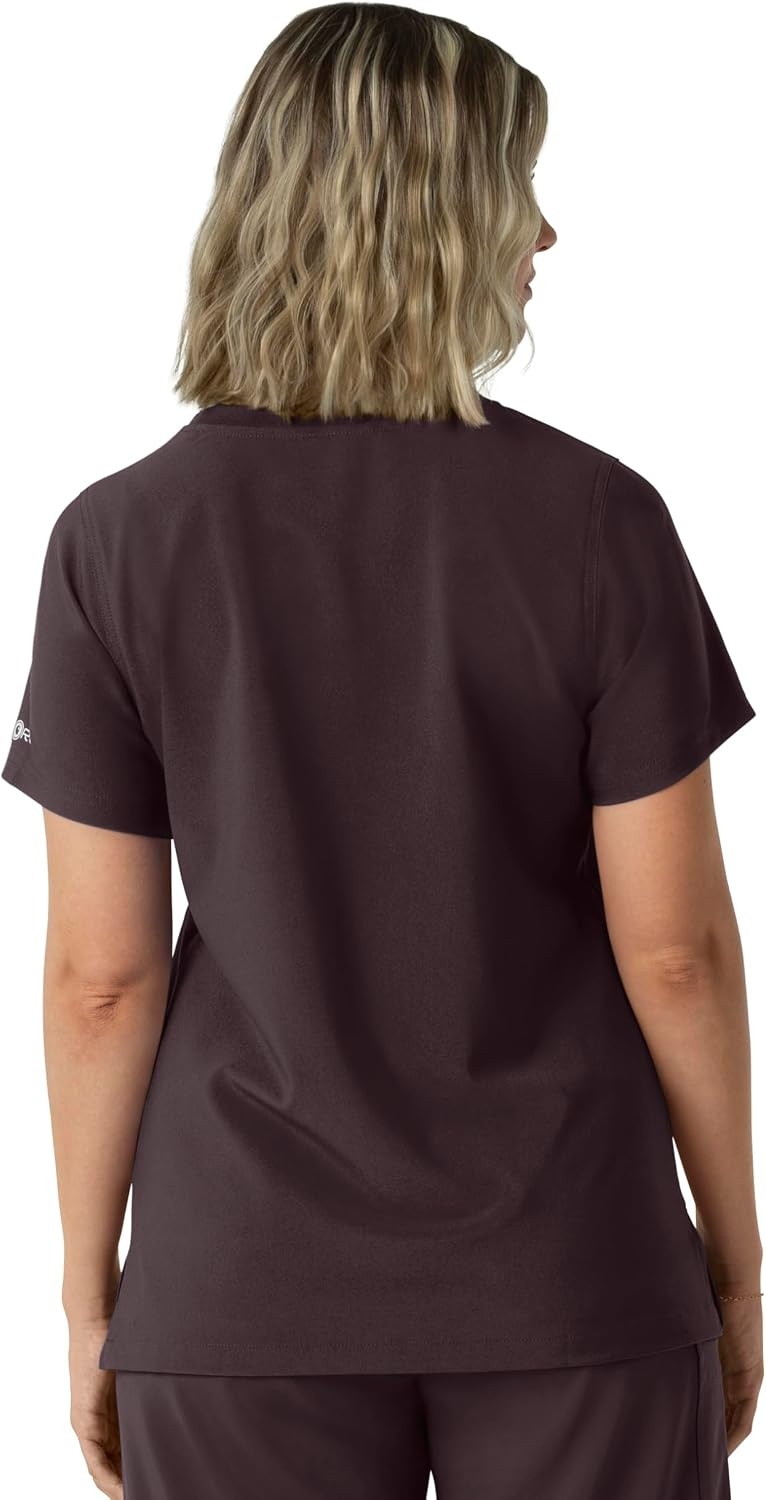 image:imageCarhartt Force CrossFlex Womens Crew Neck Scrub TopDark Sepia