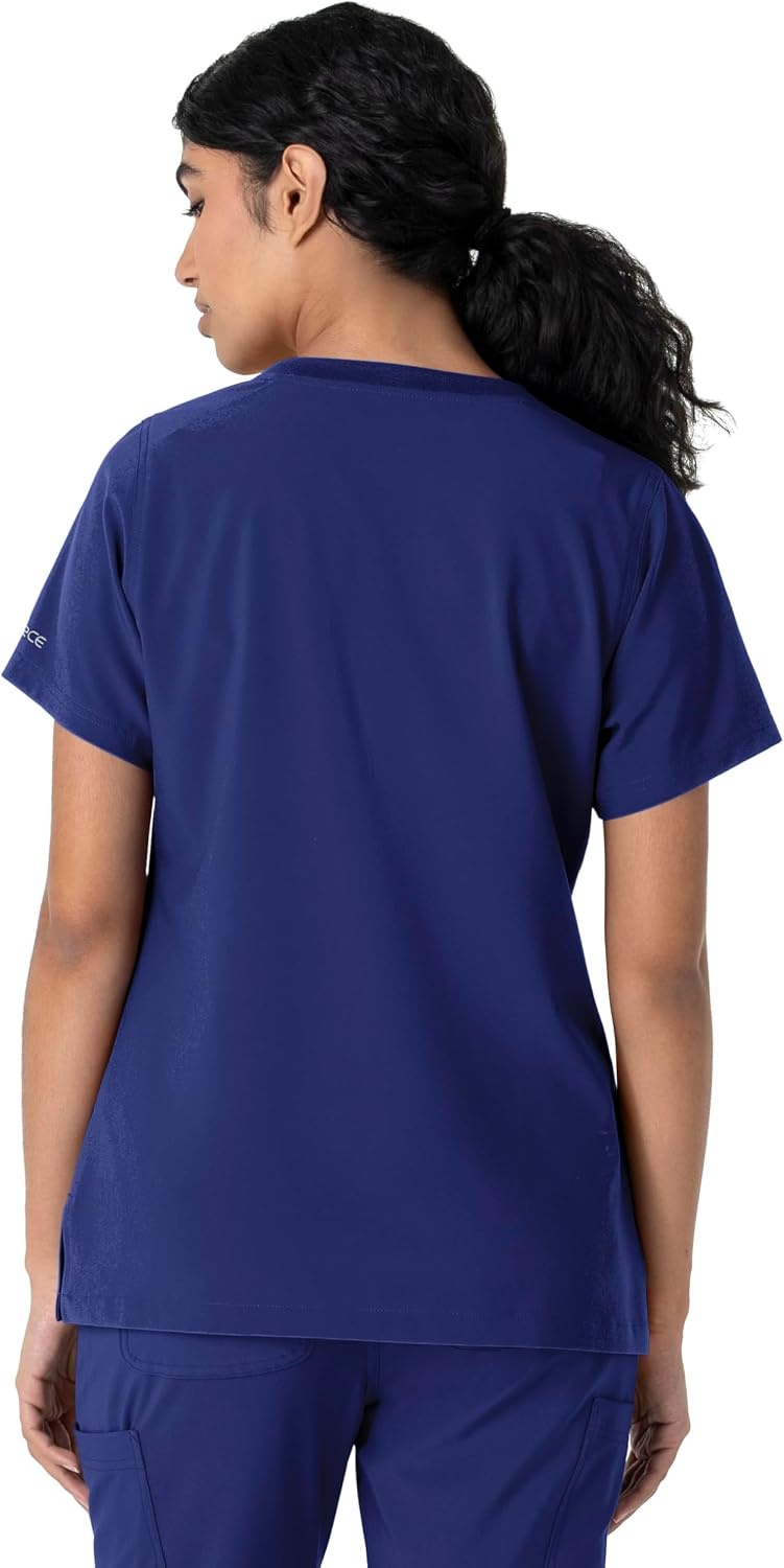 image:imageCarhartt Force CrossFlex Womens Crew Neck Scrub TopGalaxy Blue