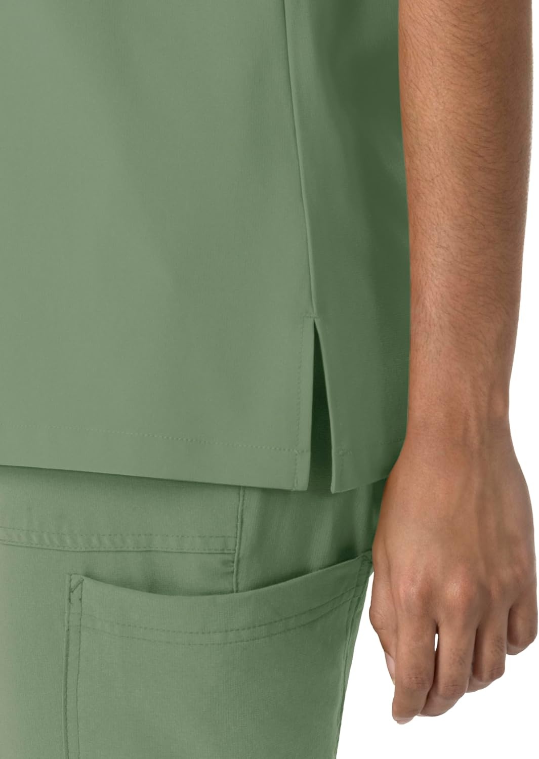 image:imageCarhartt Force CrossFlex Womens Crew Neck Scrub TopGreen Slate