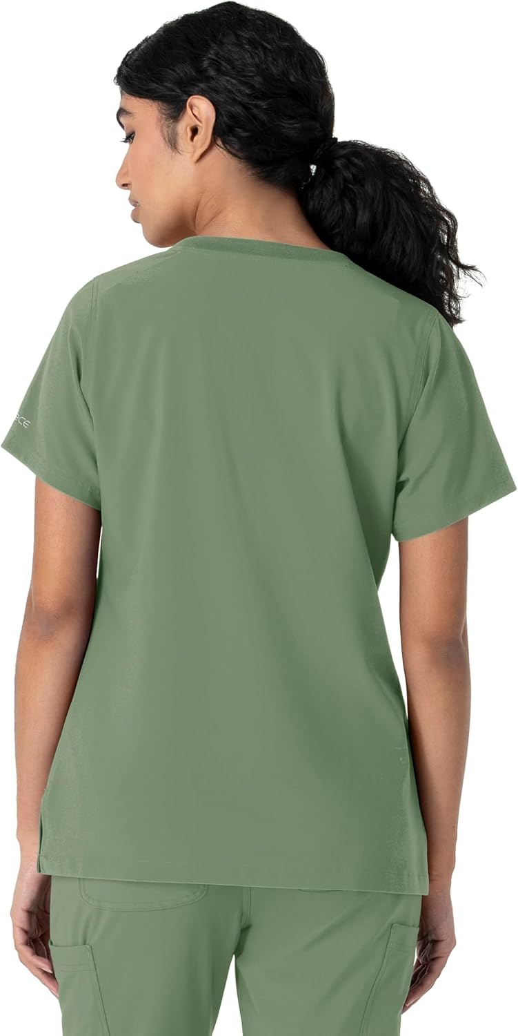image:imageCarhartt Force CrossFlex Womens Crew Neck Scrub TopGreen Slate