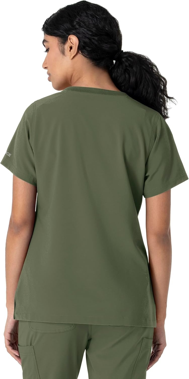 image:imageCarhartt Force CrossFlex Womens Crew Neck Scrub TopOlive