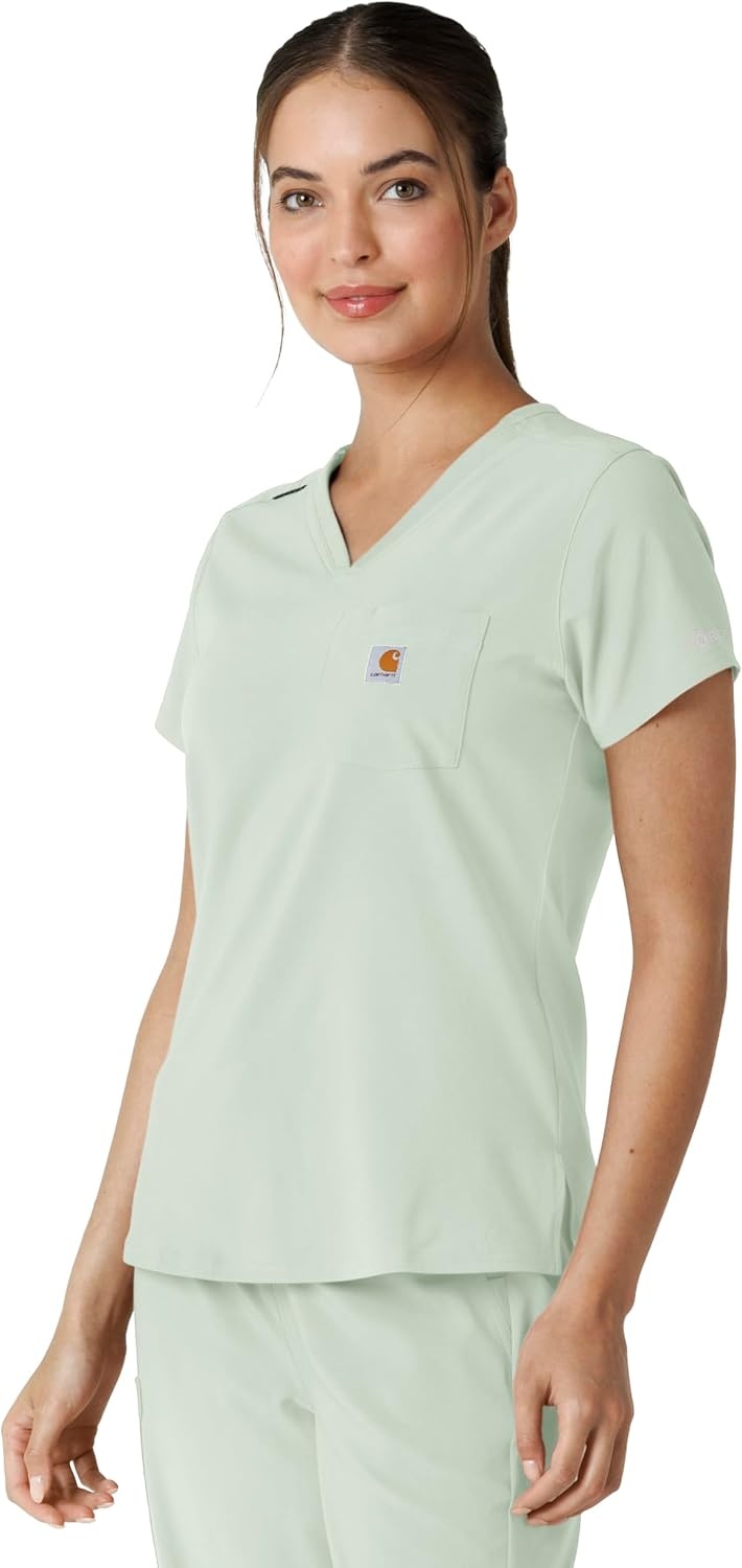 image:imageCarhartt Force CrossFlex Womens Tuckin Scrub TopBig Sky