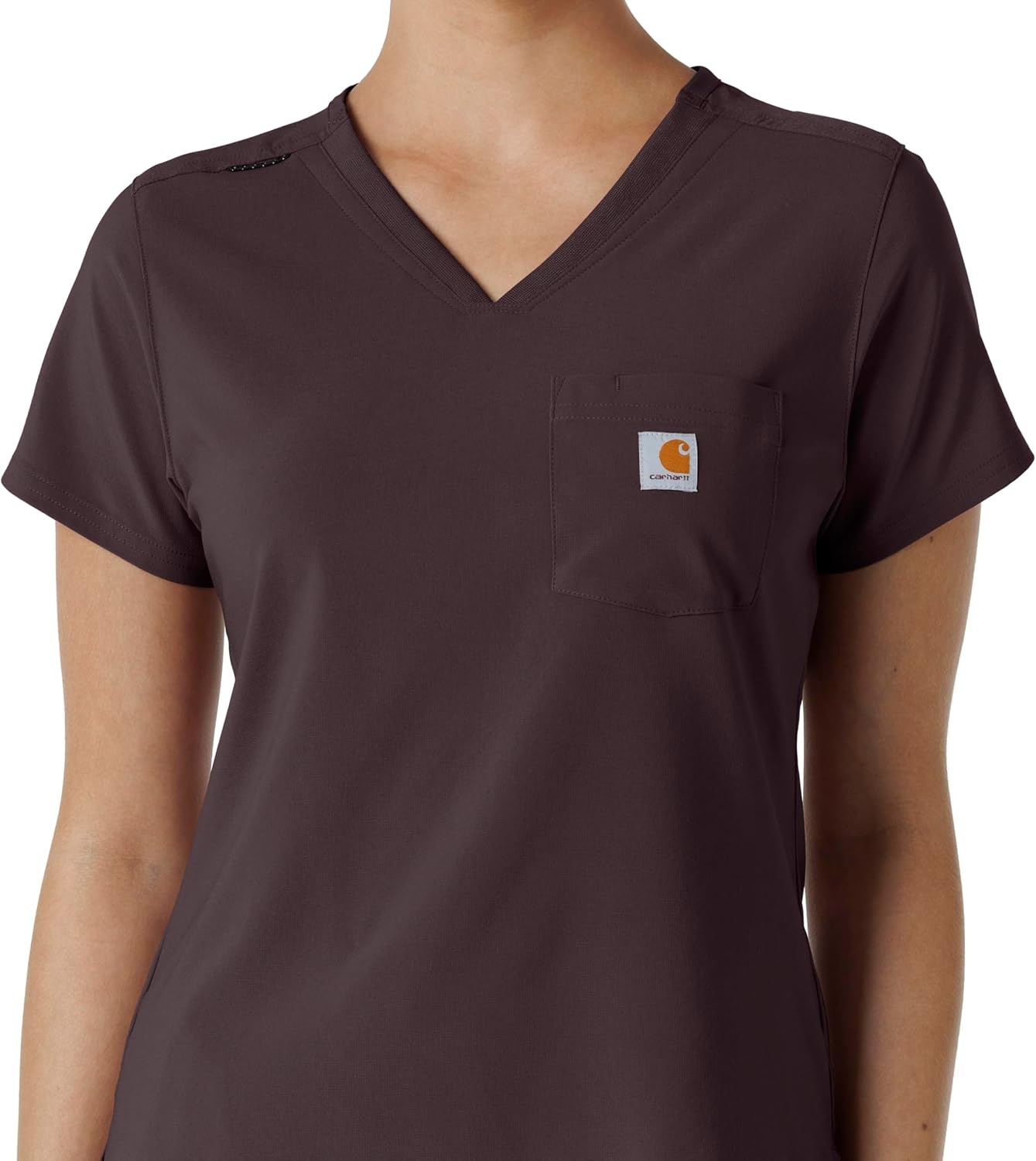 image:imageCarhartt Force CrossFlex Womens Tuckin Scrub TopDark Sepia