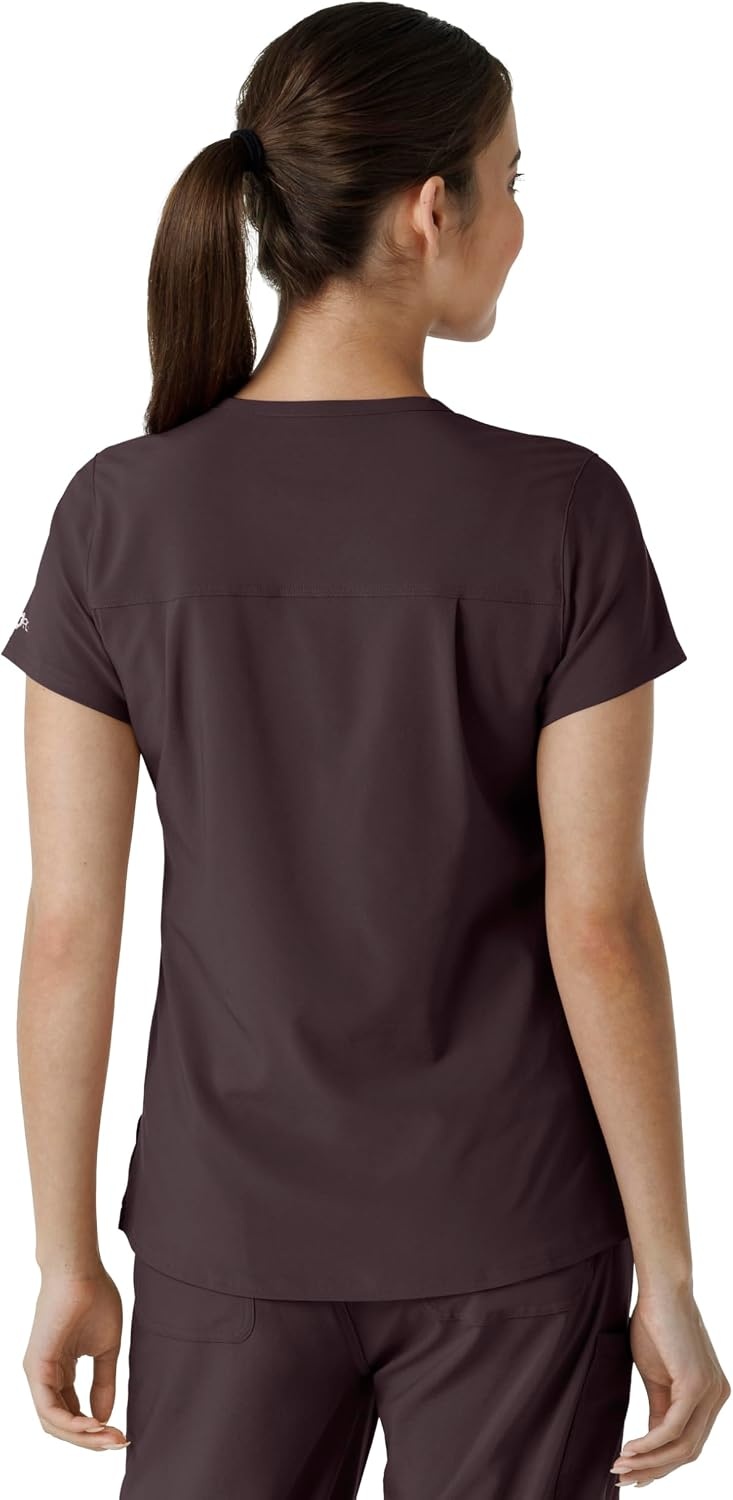 image:imageCarhartt Force CrossFlex Womens Tuckin Scrub TopDark Sepia