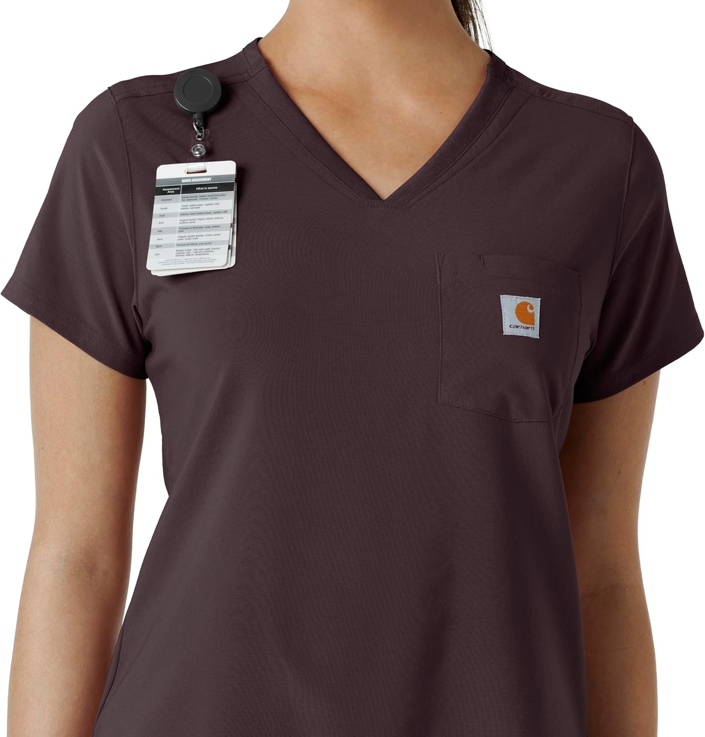 image:imageCarhartt Force CrossFlex Womens Tuckin Scrub TopDark Sepia