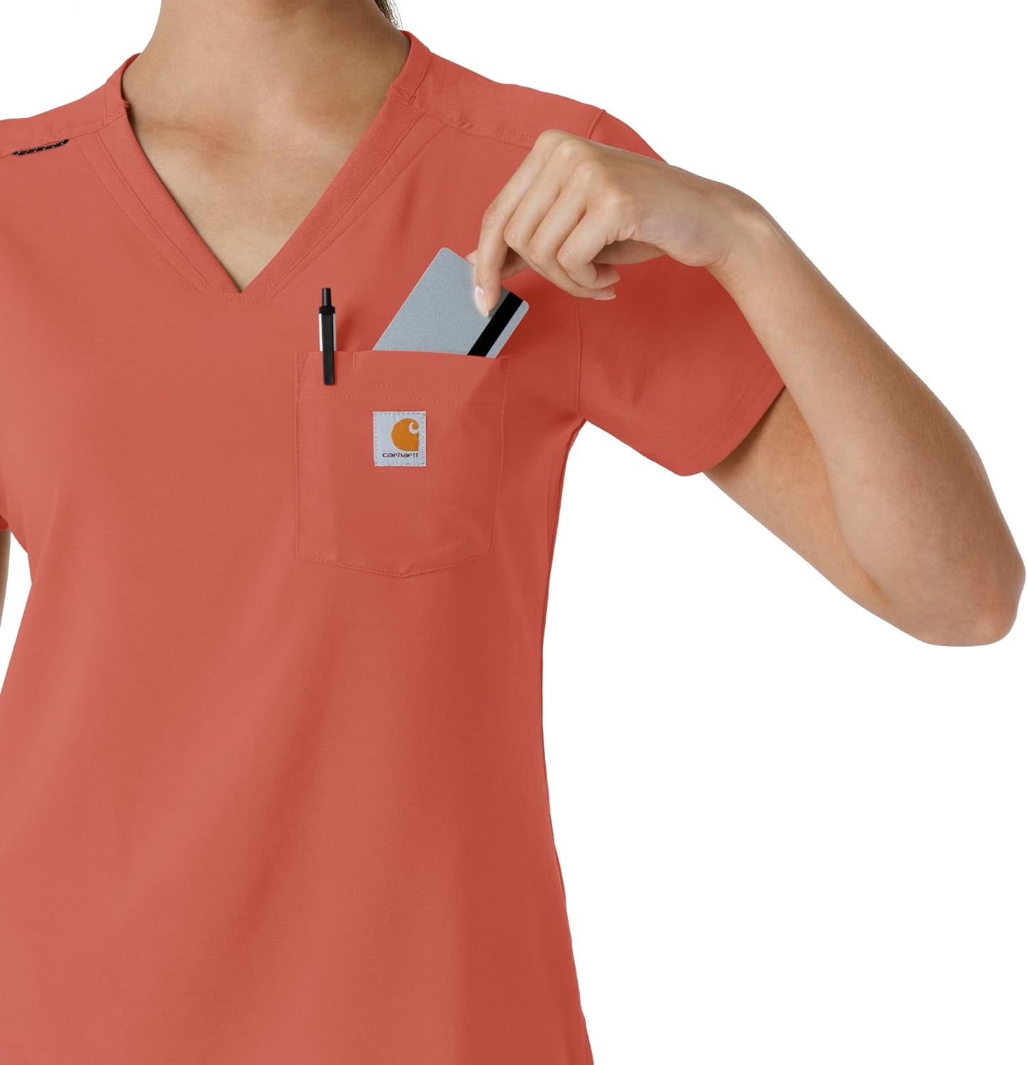 image:imageCarhartt Force CrossFlex Womens Tuckin Scrub TopDusty Cedar
