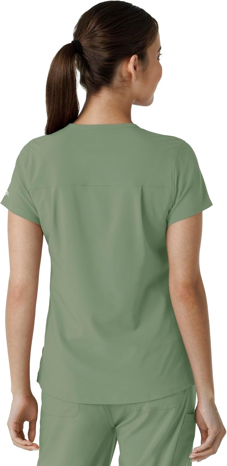 image:imageCarhartt Force CrossFlex Womens Tuckin Scrub TopGreen Slate