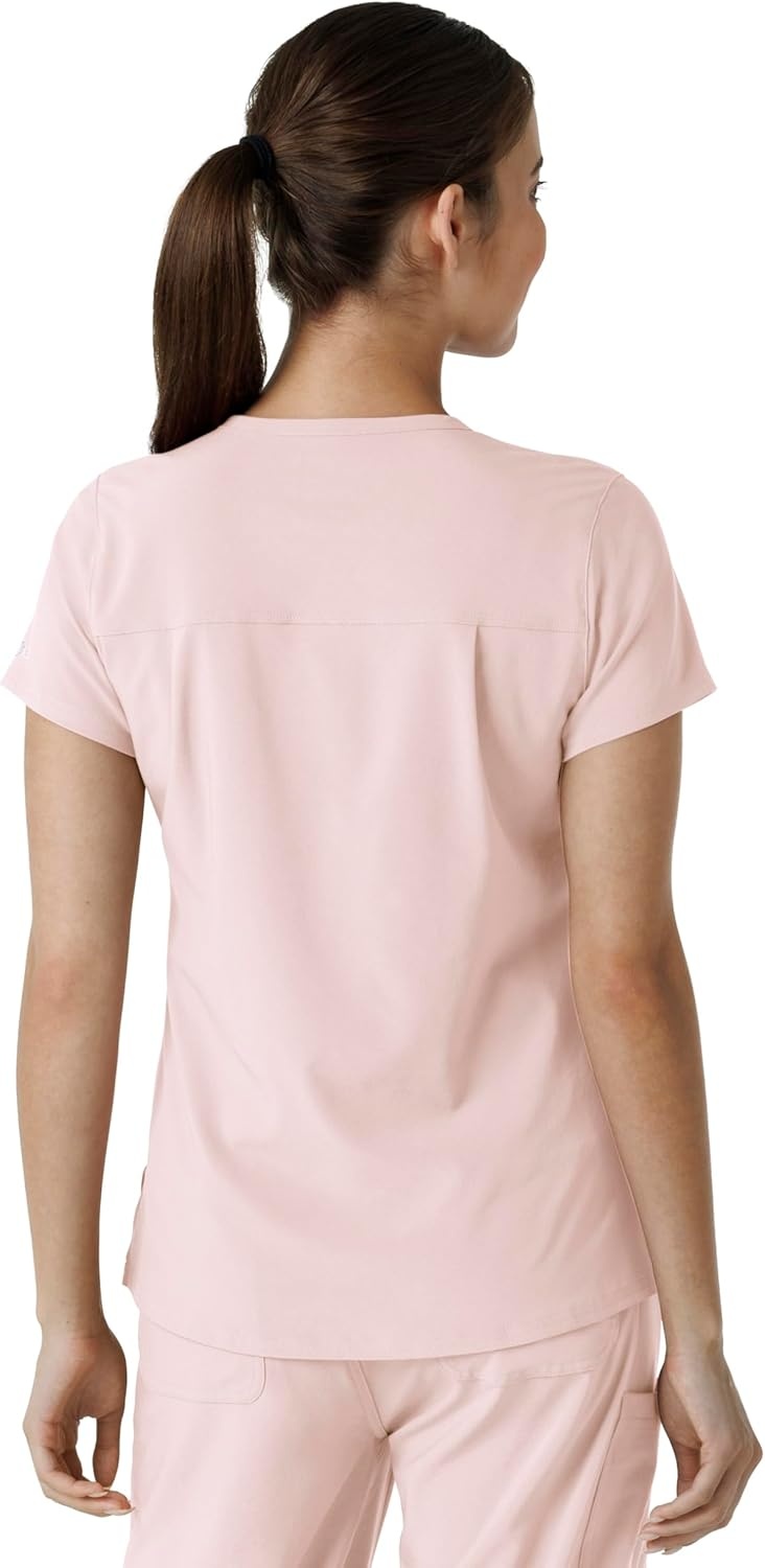 image:imageCarhartt Force CrossFlex Womens Tuckin Scrub TopSoft Rose
